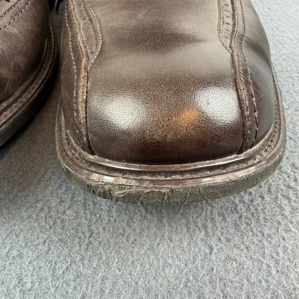 Clarks Unstructured Mens‎ Brown Leather Lace Up Dress Shoes Comfort Size 11.5